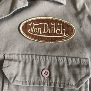 Von Dutch hipster short sleeve work shirt . medium